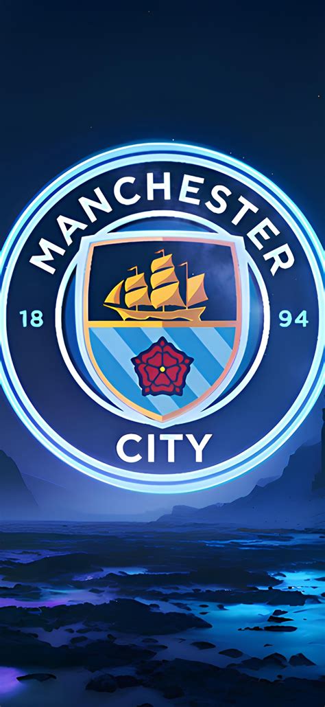 Manchester City Fc Wallpaper 4k Neon Logo Premier League Club