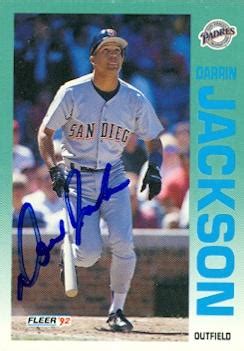 Darrin Jackson autographed Baseball Card (San Diego Padres) 1992 Fleer #609