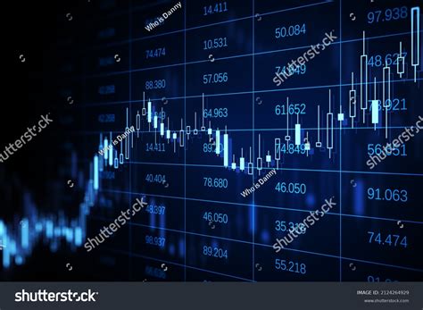 Creative Glowing Forex Chart Grid Big Stock Illustration 2124264929