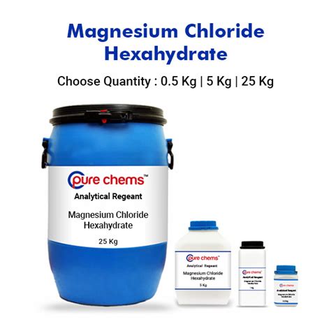 Buy Magnesium Chloride Hexahydrate AR 25KG Online At Ibuychemikals