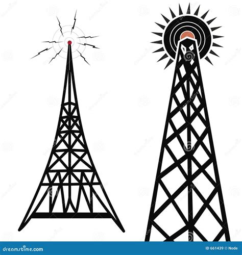 Radio Towers Stock Illustration Illustration Of Signal 661439