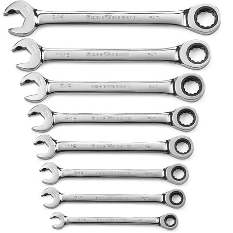 GearWrench 85599 8 Piece SAE Ratcheting Open End Wrench Set Amazon Ca