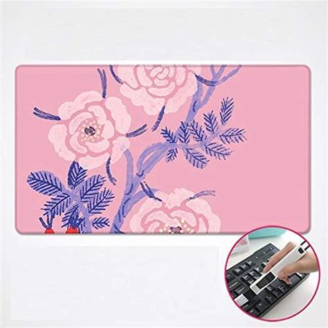 Dhsbd Roze Muismat Bloemenprint Rubber Wasbare Art Mouse Pad Kantoor