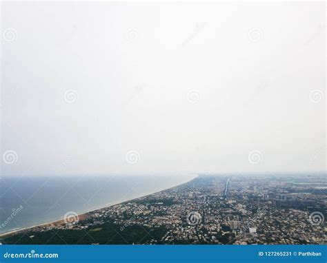 Chennai city Aerial view stock image. Image of area - 127265231