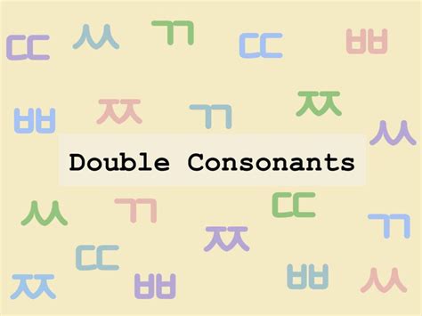 Korean Alphabet Basics Tensed Consonants Final Consonants Double Images