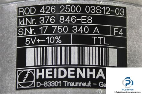 HEIDENHAIN ROD 426 2500 03S12 03 INCREMENTAL ENCODER Platinum