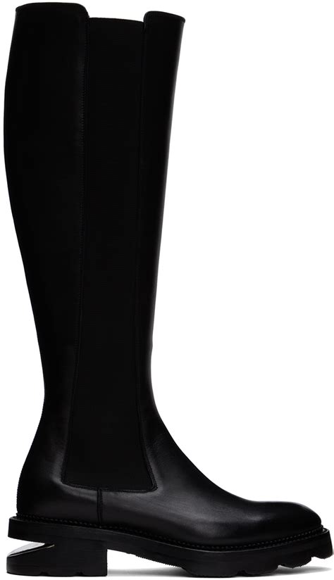 Black Andy Riding Boots By Alexander Wang On Sale