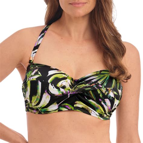 Fantasie Swim Palm Valley Bandeau Bikini Oberteil Black Annadiva