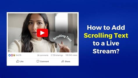 How To Add Scrolling Text To A Live Stream