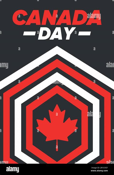 Happy Canada Day National Holiday Celebrated In July Canadian Flag