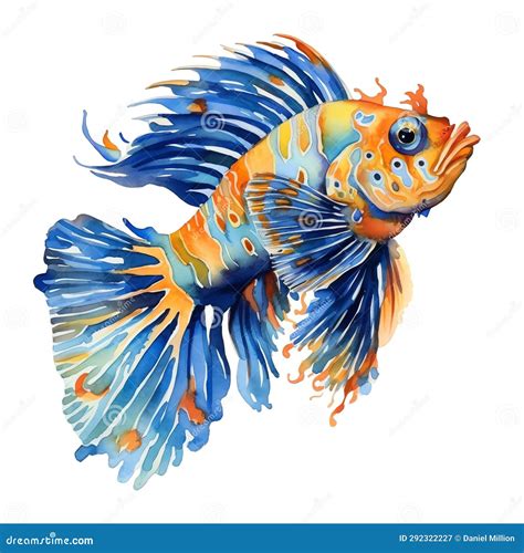 Poisson Marin Aquarelle Illustration Animaux Marins Clipart