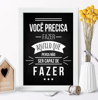 Quadro Decorativo Frase Positiva Motivação SKU 93fr Loja da Arte