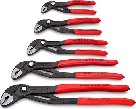 KNIPEX Cobra Wasserpumpenzange Satz 2 3 4 5 6 Tlg Zange 100 125 150