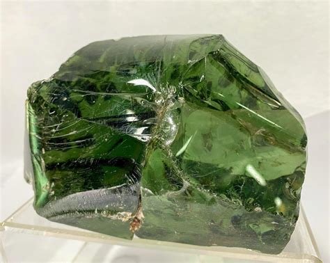 Lot An Impressive Piece Of Green Glass Slag