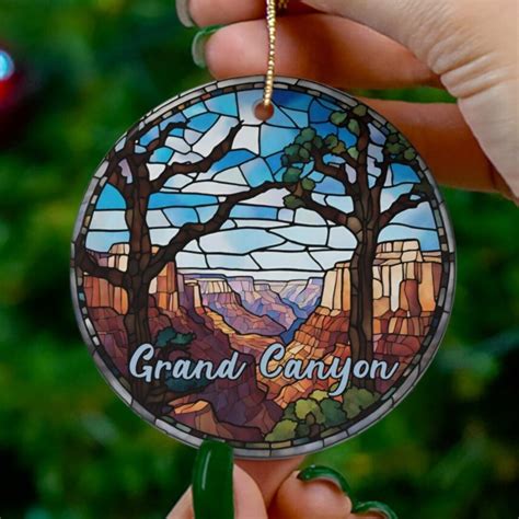 Grand Canyon Ornament Faux Stained Glass Ornament National Park T