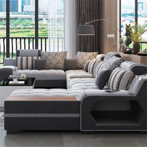 Any Color Nordic Modern Living Room L Shaped Velvet Fabric Luxury Sofa