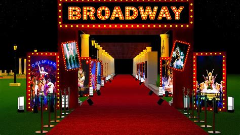 Broadway Theme On Behance Broadway Theme Corporate Event Design Event Entrance Design