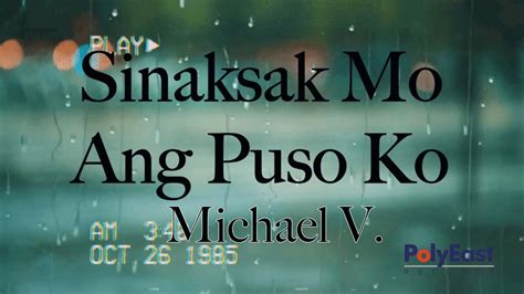 Michael V Sinaktan Mo Ang Puso Ko Official Lyric Official Lyric