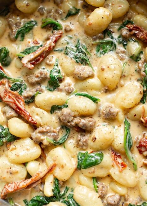 Creamy Tuscan Sausage Gnocchi One Pan 20 Minutes Salt Lavender