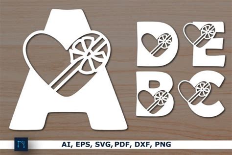 Valentine Alphabet Svg Cut File Bundle Graphic By Ngised · Creative Fabrica