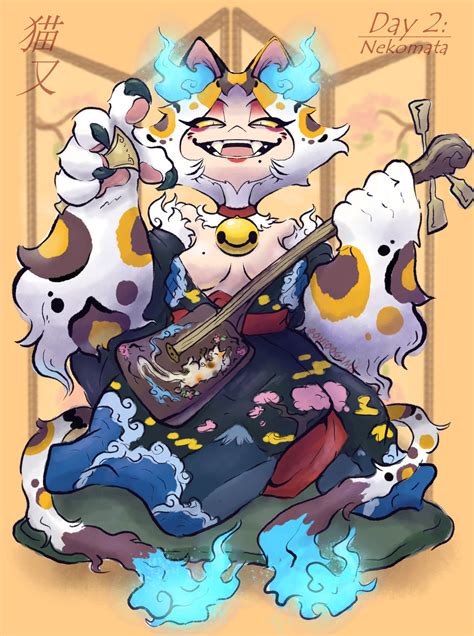 Mgc Yokai Edition Day 2 Nekomata By Bangboodoragon On Deviantart