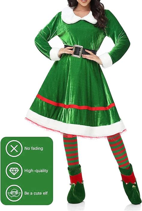 Adults Deluxe Unisex Christmas Elf Shoes With Bells Elf Green Red