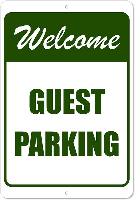 Amazon.com : 1PC Guest Parking Sign, 18 x 12 Inches - Aluminum