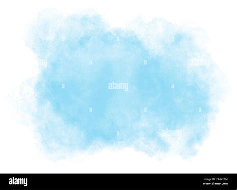 Light Blue Watercolor Cloud Splash On White Background Stock Photo Alamy