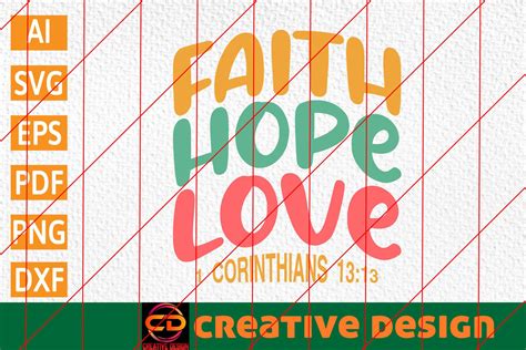 Faith Hope Love 1 Corinthians 1313 Graphic By Creative Design