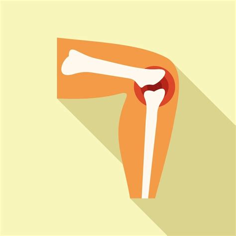 Icono De Problema De Rodilla Vector Plano Dolor En Las Articulaciones