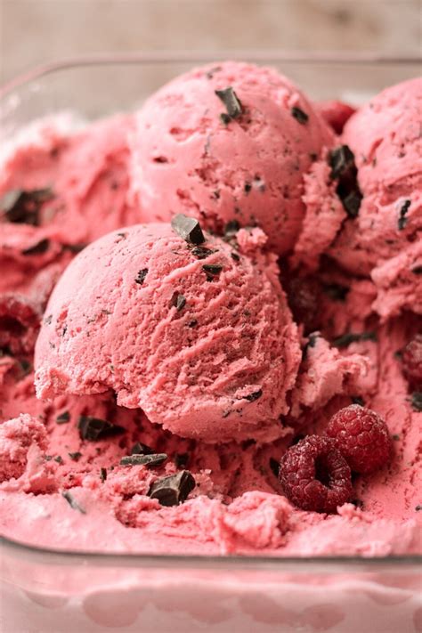 Raspberry Chocolate Chunk Ice Cream Curly Girl Kitchen