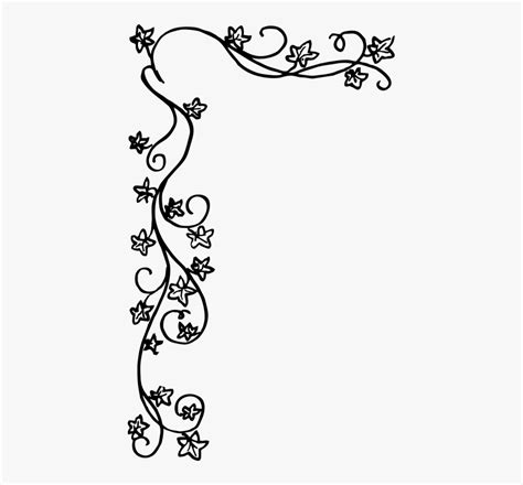 Ivy Border Plant Vine Handdrawn Hand Drawn Flora Floral Border