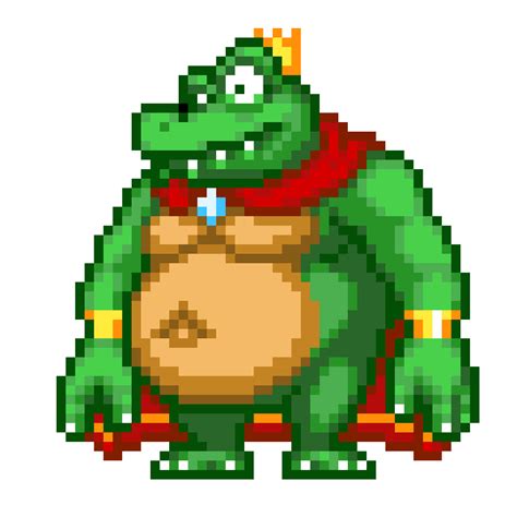 king k rool pixel art grid Rool king pxlcobit remastered mlss - Pixel ...