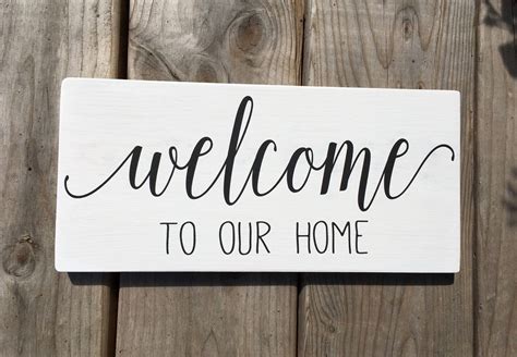 Welcome To Our Home Welcome Sign New Home T By Ourrusticnest On