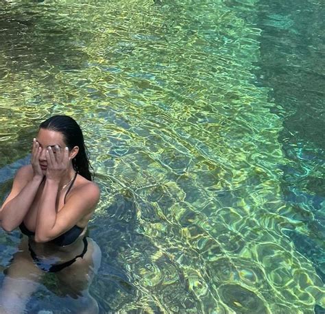 Kim Kardashian Posing In A Bikini In The Blue Lagoon Two Weeks After