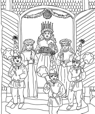 Saint Lucia Day Celebration coloring page | Free Printable Coloring Pages