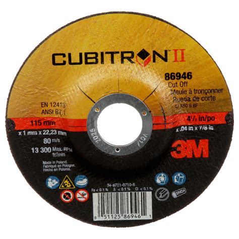 3M CUBITRON II Type 27 4 1 2 X 0 04 X 7 8 Depressed Center Cut