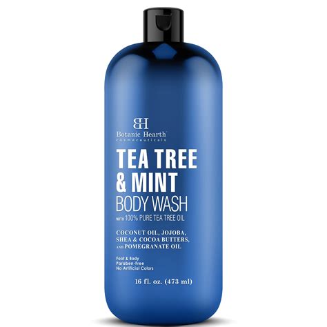 Botanic Hearth Deep Penetrating Natural Tea Tree And Mint Body Wash Shower Gel Antifungal 16