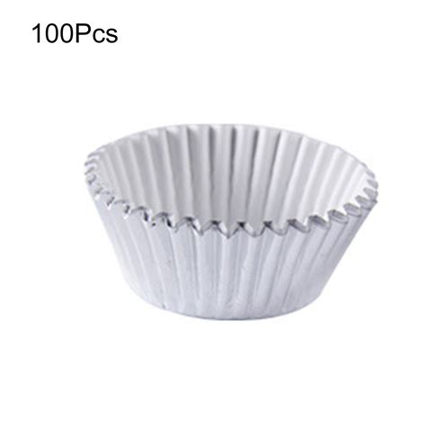 100Pcs Aluminum Foil Muffin Cases Paper Baking Cupcake Cups Kitchen