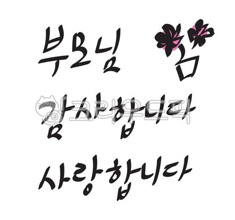 어버이날 부모님 감사합니다 사랑합니다 캘리그라피 사진이미지일러스트캘리그라피 Iglues작가