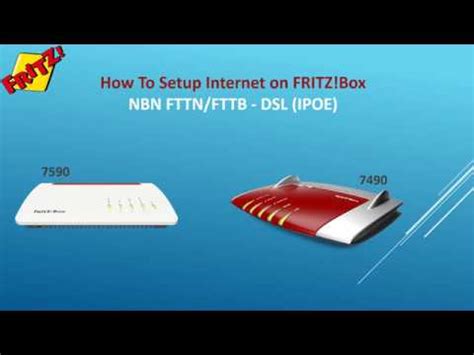 Fritz Box Internet Connection Set Up Fttn Fttb Ipoe Youtube