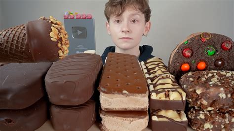 Asmr Dark Chocolate Ice Cream Haagen Dazs Dove Mandm Cookie Sandwich