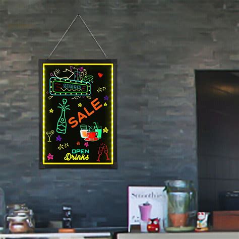 Illuminated Led Message Writing Board Erasable Neon Effect Menu Sign