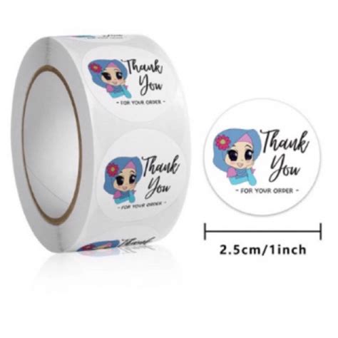 Jual Stiker Label Thank You Stiker Roll Pcs Stiker Ucapan