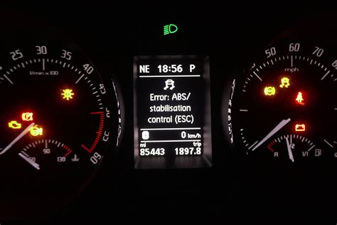 Abs And Traction Control Lights Both On Skoda Octavia Mk Ii