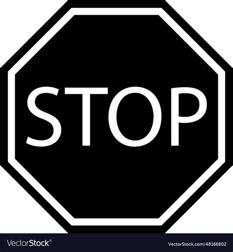 Stop sign traffic symbol rules Royalty Free Vector Image