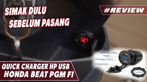 Pasang Charger Hp Di Motor Beat Fi Review Quick Charger Usb