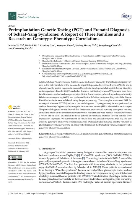 PDF Preimplantation Genetic Testing PGT And Prenatal Diagnosis Of