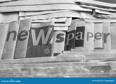 Black and White Newspaper Background Stock Photo - Image of background ...