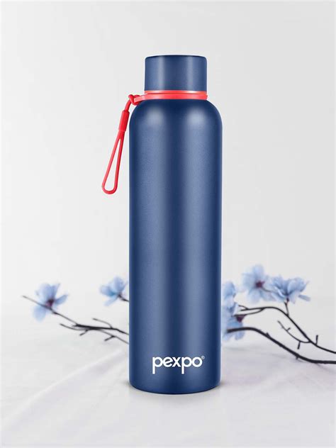 Buy Pexpo Bravo Denim Blue Isi Certified Thermosteel Hot Cold Flask Water Bottle L Water